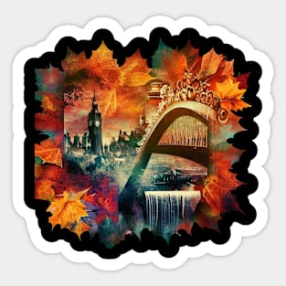 Urban Autumn Symphony Sticker